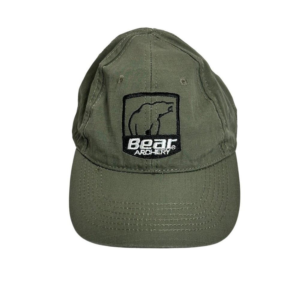 Bear Archery Olive Green Ripstop Adjustable Baseball Cap Hat OSFM